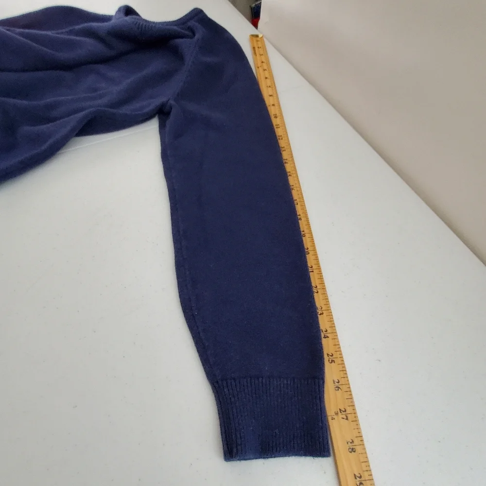 L.L. Bean‎ Cashmere Cotton Men's Sweater Size M Long Sleeve Navy Pullover Casual